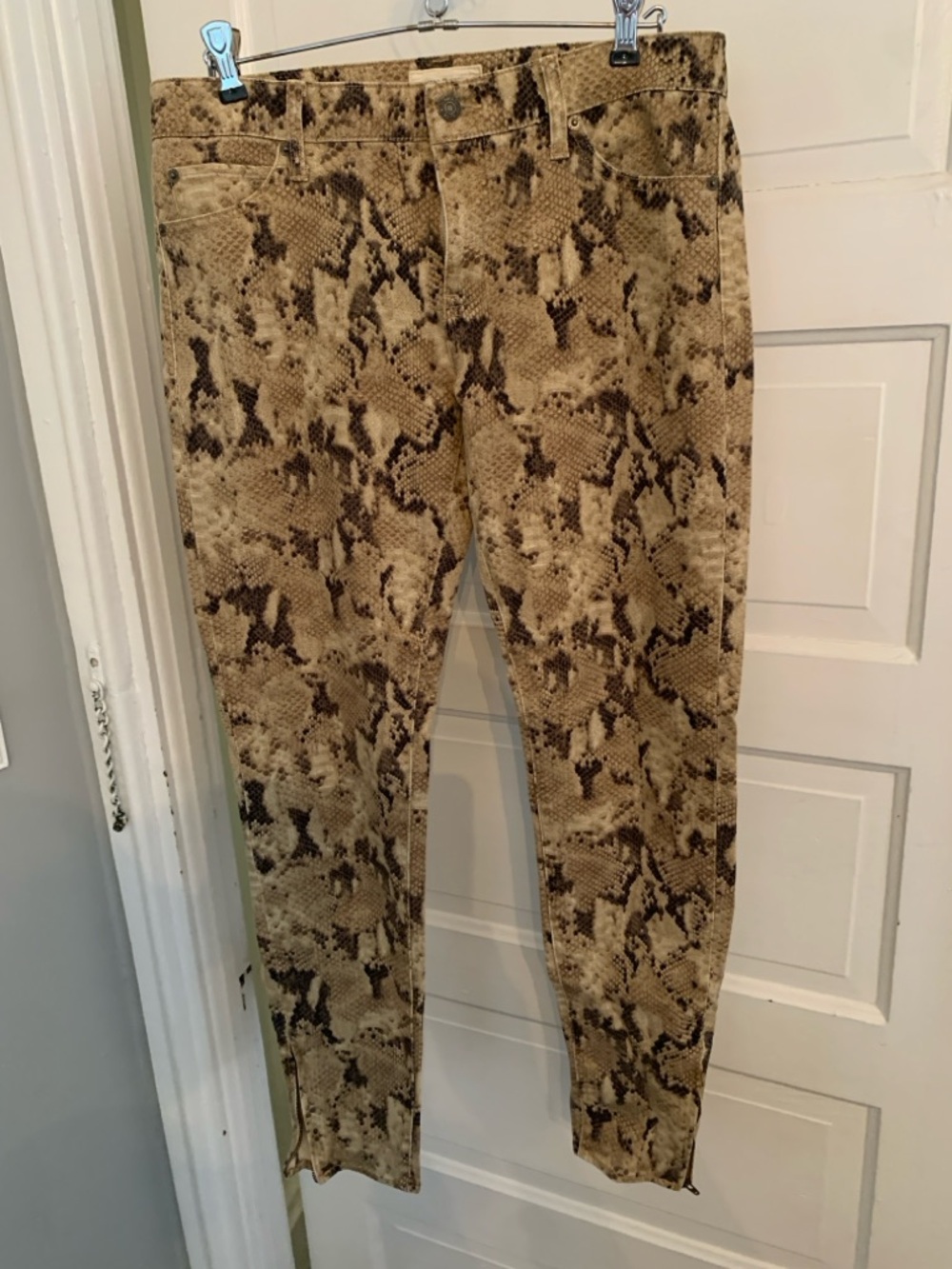 Denim & Supply Ralph Lauren Brown Snake-Print Corduroy Pants
